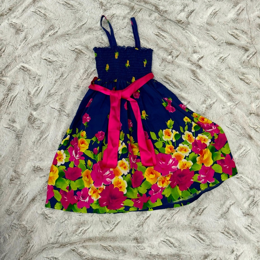 Girls flowered dress.